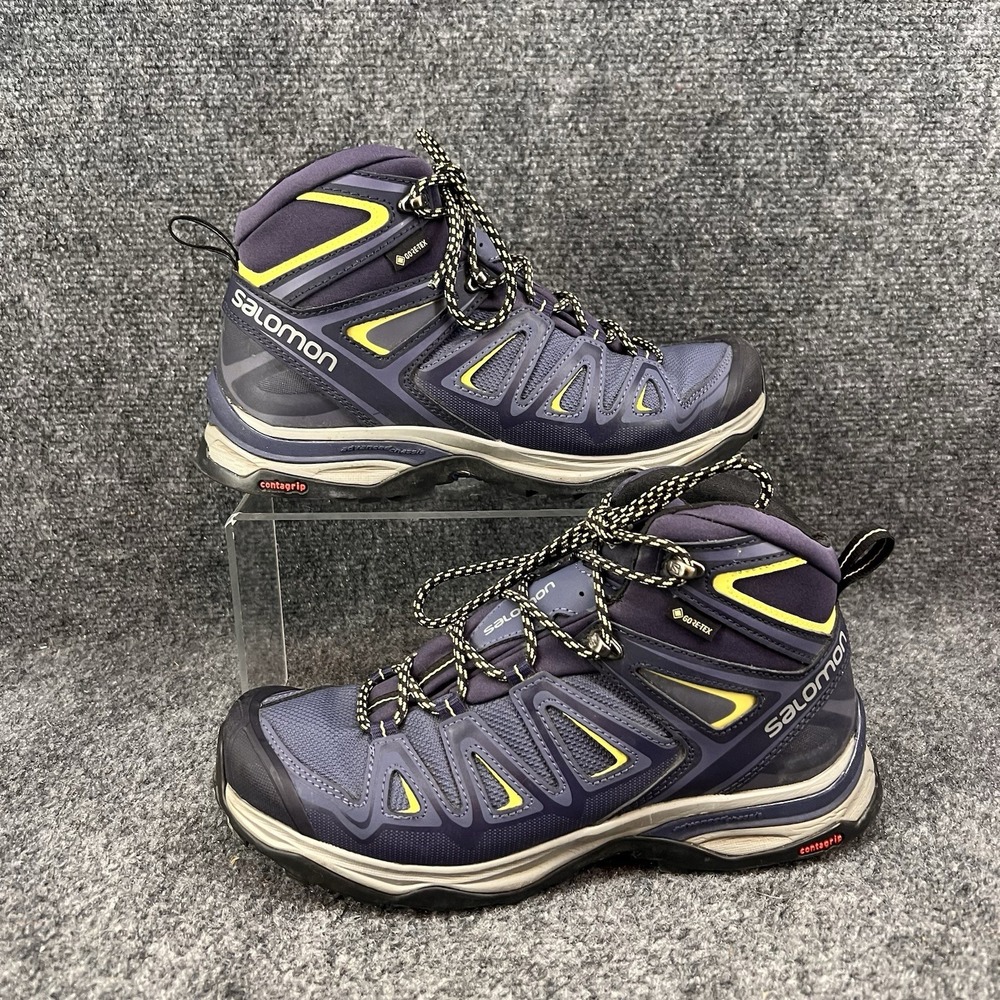 Women's Size 9.5 (Men 8) - Salomon X Ultra 3 Mid Top GTX Hiking Trail Boots Blue